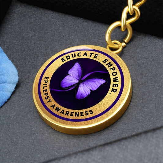 Educate. Empower. Epilepsy Awareness Keychain