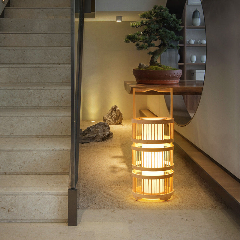 Store Bed And Breakfast Bedroom Bamboo Floor Lamp