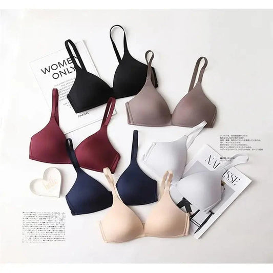 Elegance Seamless Bras for Women Push Up Bras No Wire Brassiere A B Cup Underwear Sexy Bra Three Quarters(3/4 Cup) Bras For Ladies