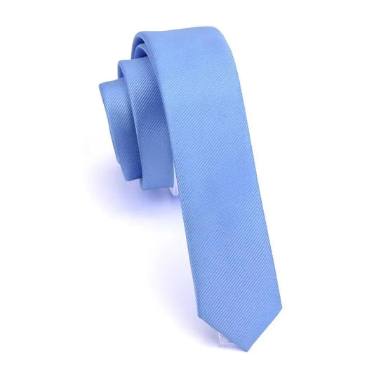 Elegant Blue Slim Business Men Neckties High Quality Color Wedding Necktie For Office And Daily Wear Solid Color Ties Classic Multiple Colors Uniform Necktie