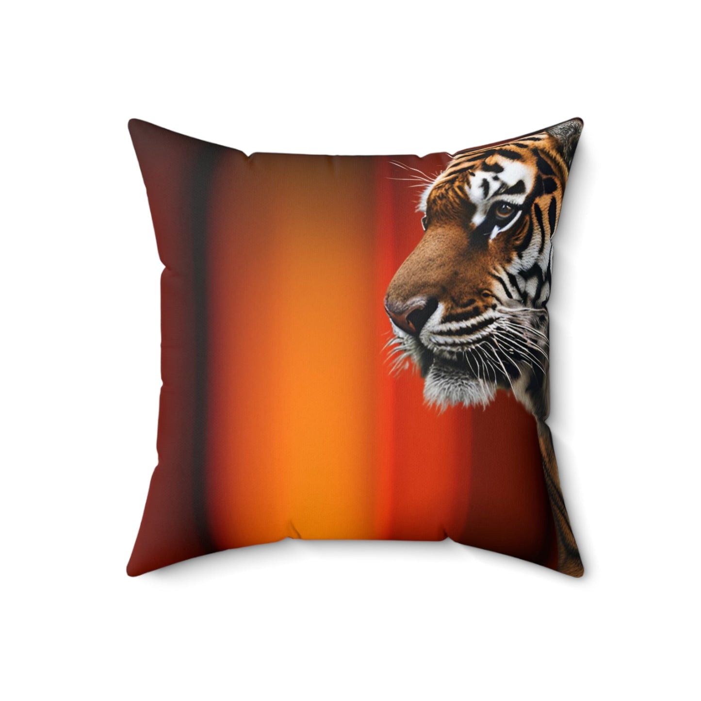 Elegant Tiger Print Square Pillow - Vibrant Home Decor