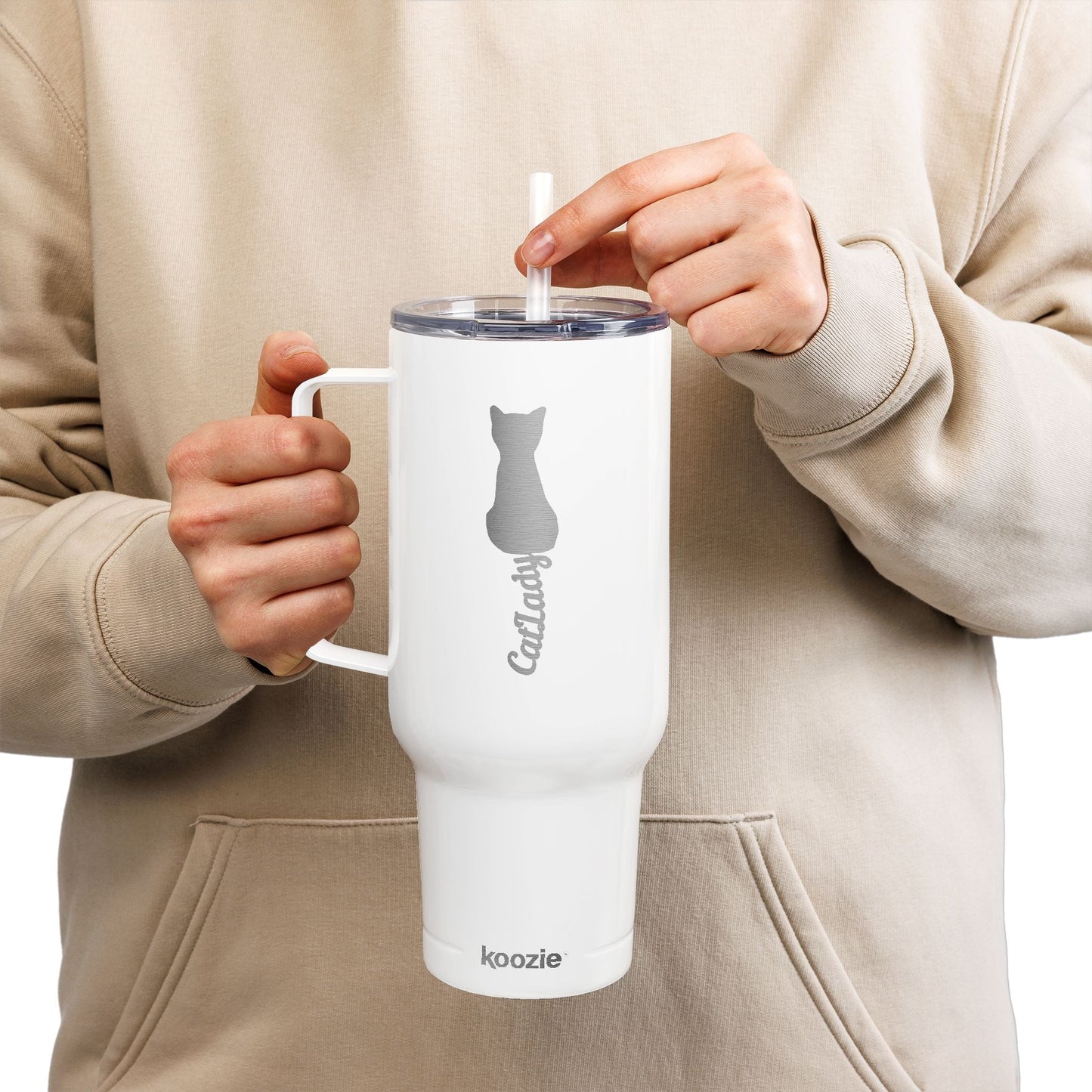 Engraved Cat Lover Travel Mug - 40oz Gift for Cat Enthusiasts