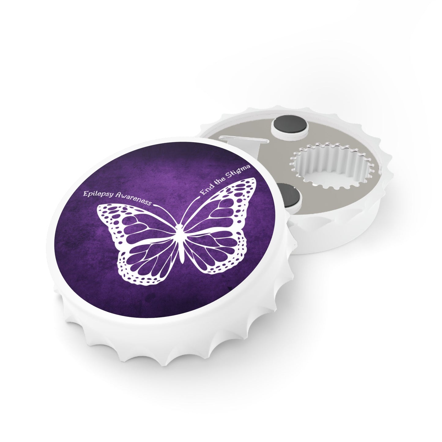 Epilepsy Awareness Butterfly Bottle Opener - End the Stigma