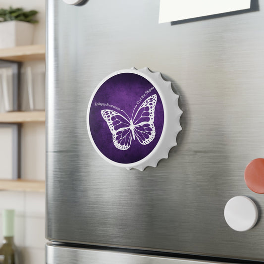 Epilepsy Awareness Butterfly Bottle Opener - End the Stigma
