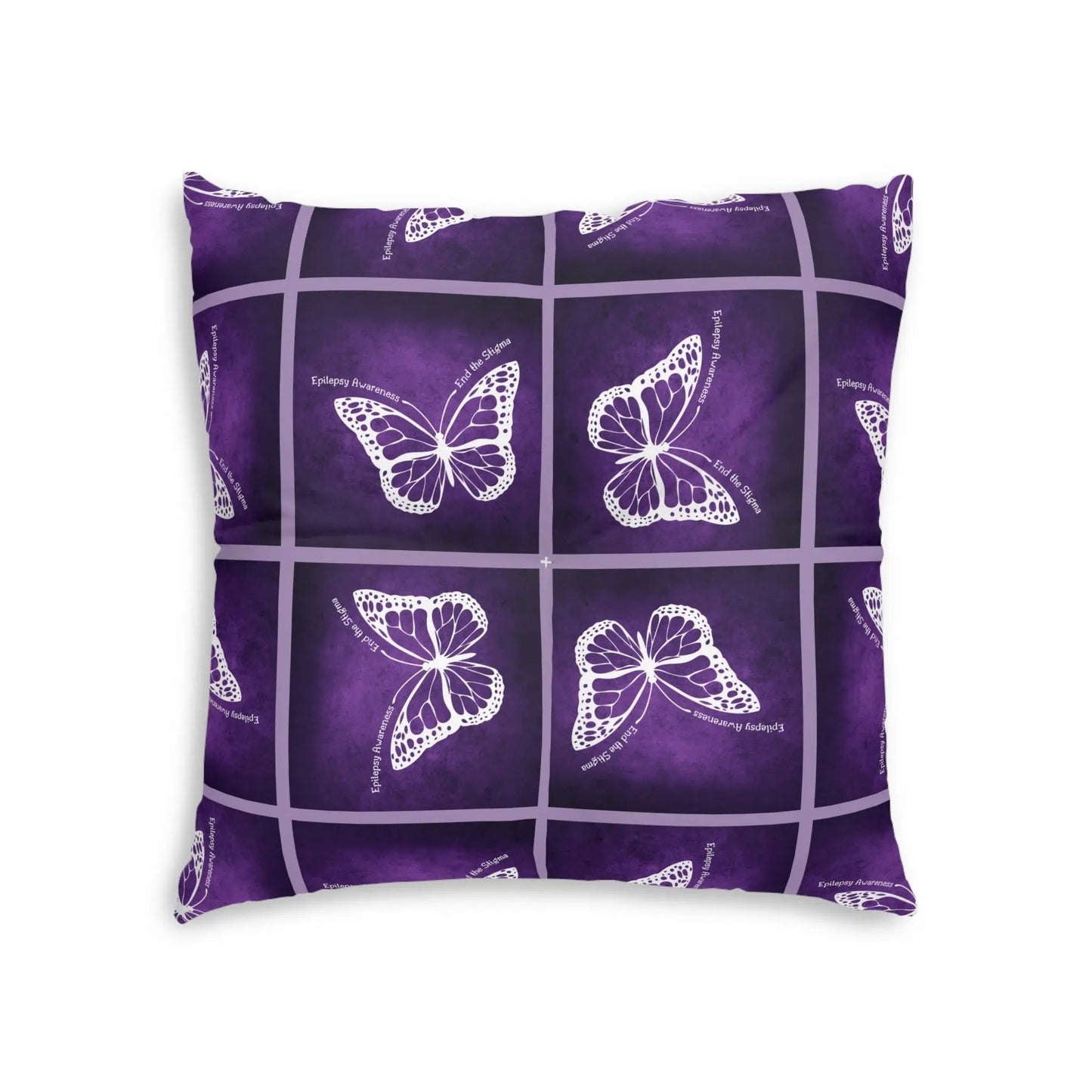Epilepsy Awareness Butterfly Tufted Floor Pillow