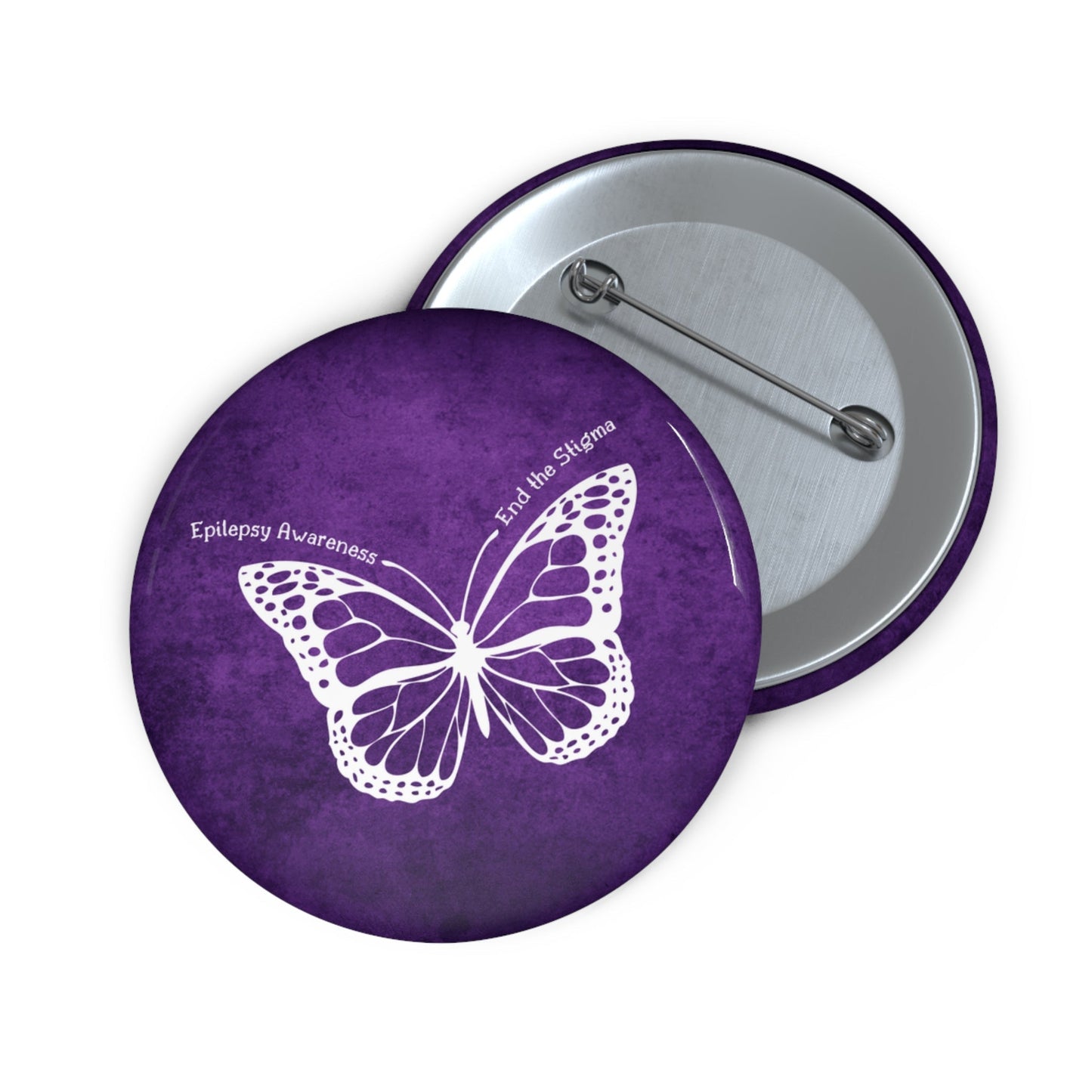 Epilepsy Awareness Butterfly Pinback Button