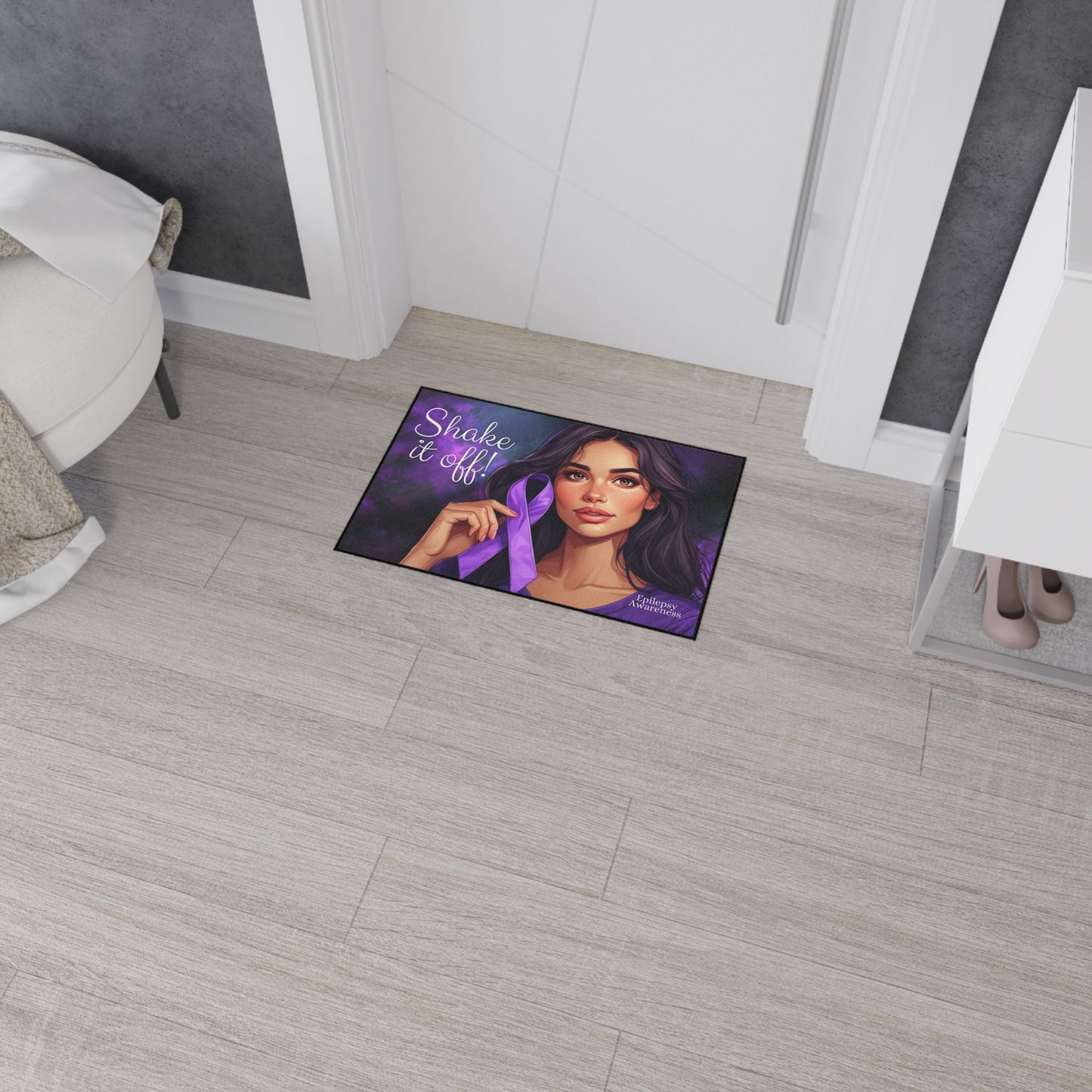 Epilepsy Awareness Shake It Off Heavy Duty Floormat