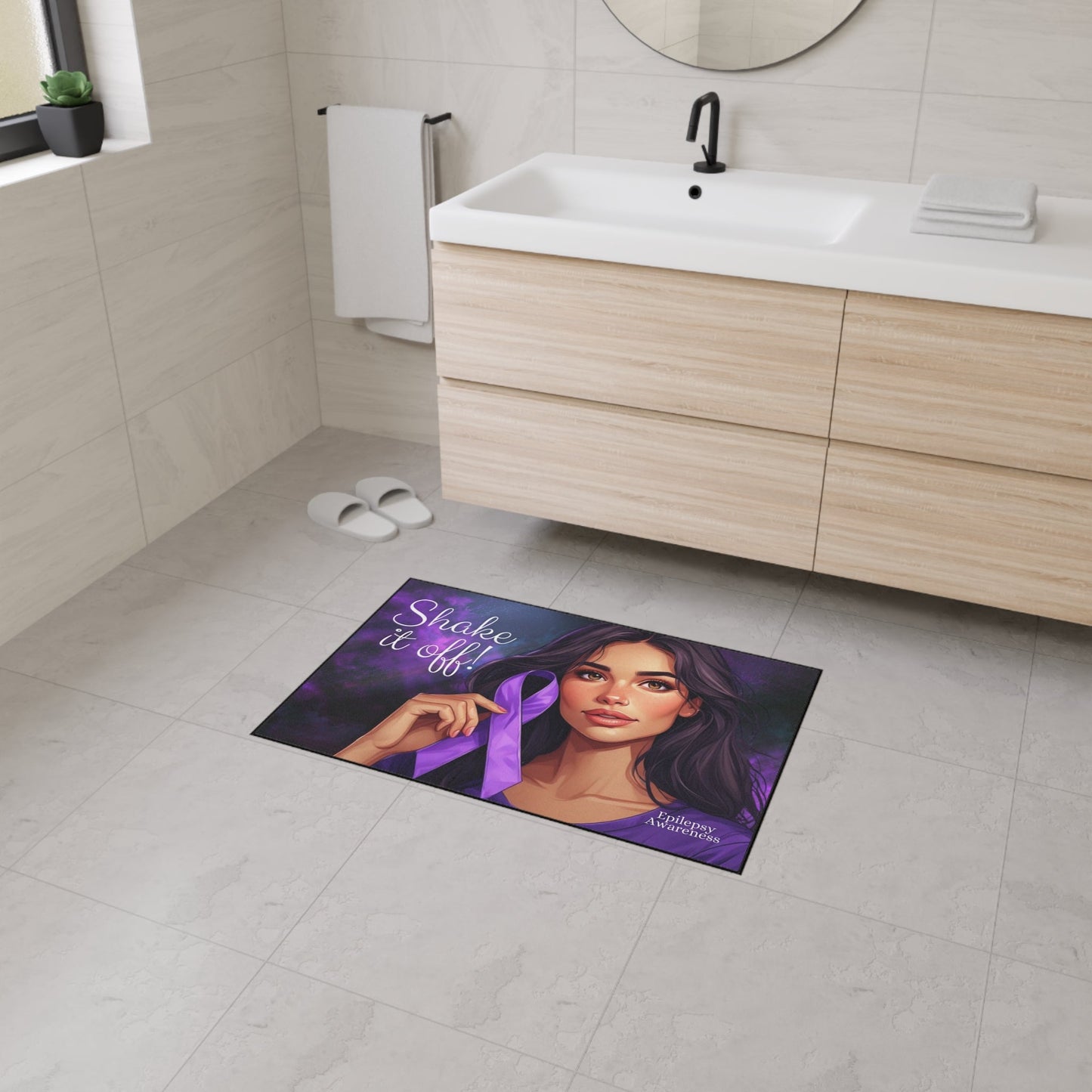 Epilepsy Awareness Shake It Off Heavy Duty Floormat