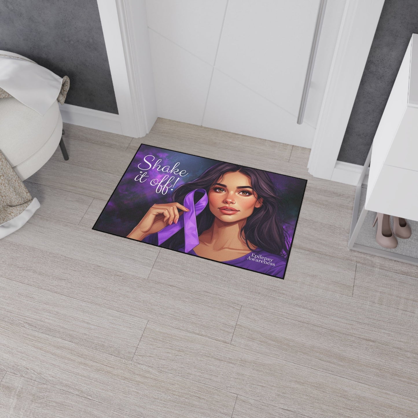 Epilepsy Awareness Shake It Off Heavy Duty Floormat