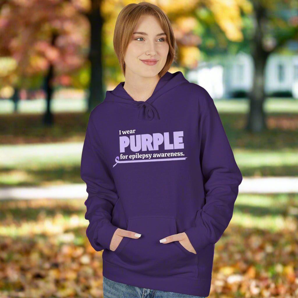 Wear Purple for Awareness Fleece Hoodie