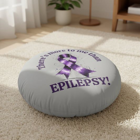 Epilepsy Awareness Round Tufted Floor Pillow