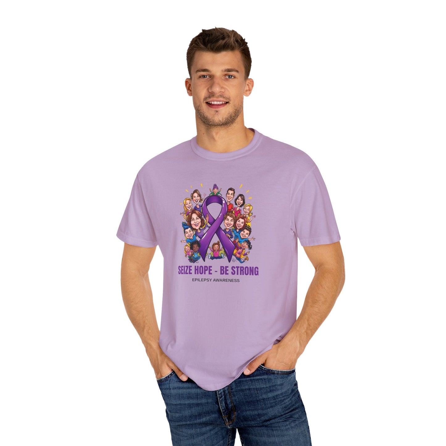 Epilepsy Awareness Unisex Garment-Dyed T-Shirt - Seize Hope, Be Strong