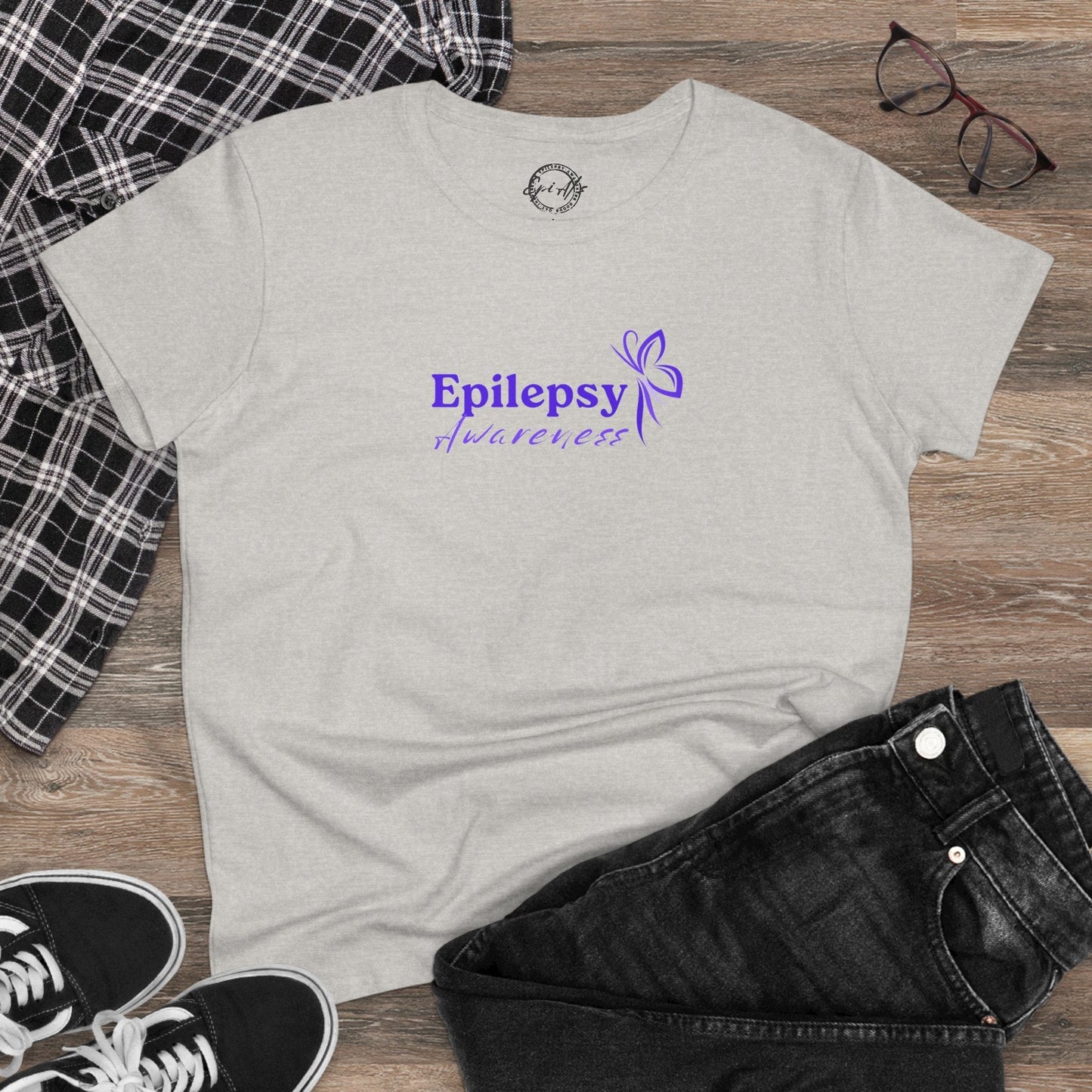 Women's Purple Ribbon Epilepsy Awareness T-Shirt - Show Your Support