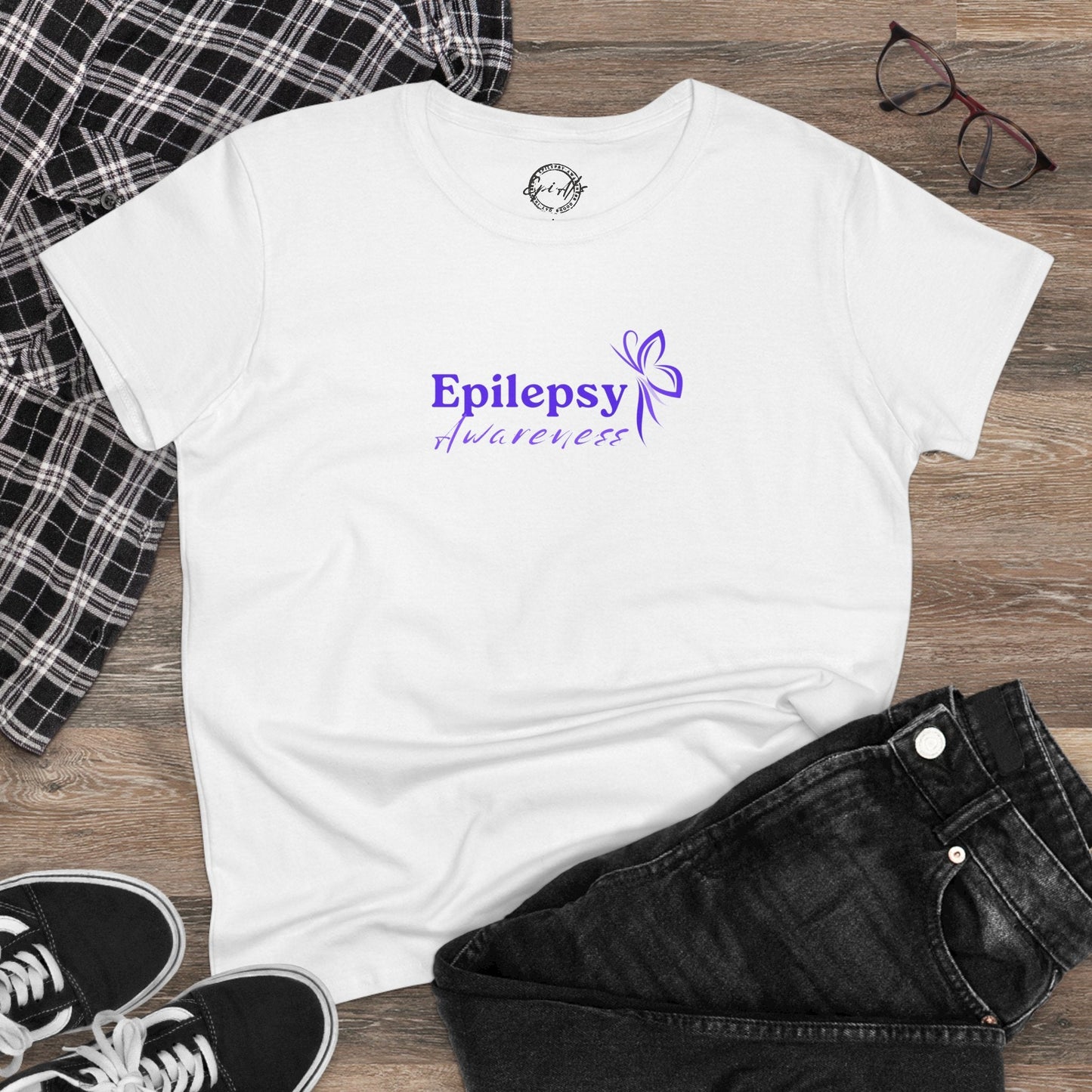 Women's Purple Ribbon Epilepsy Awareness T-Shirt - Show Your Support