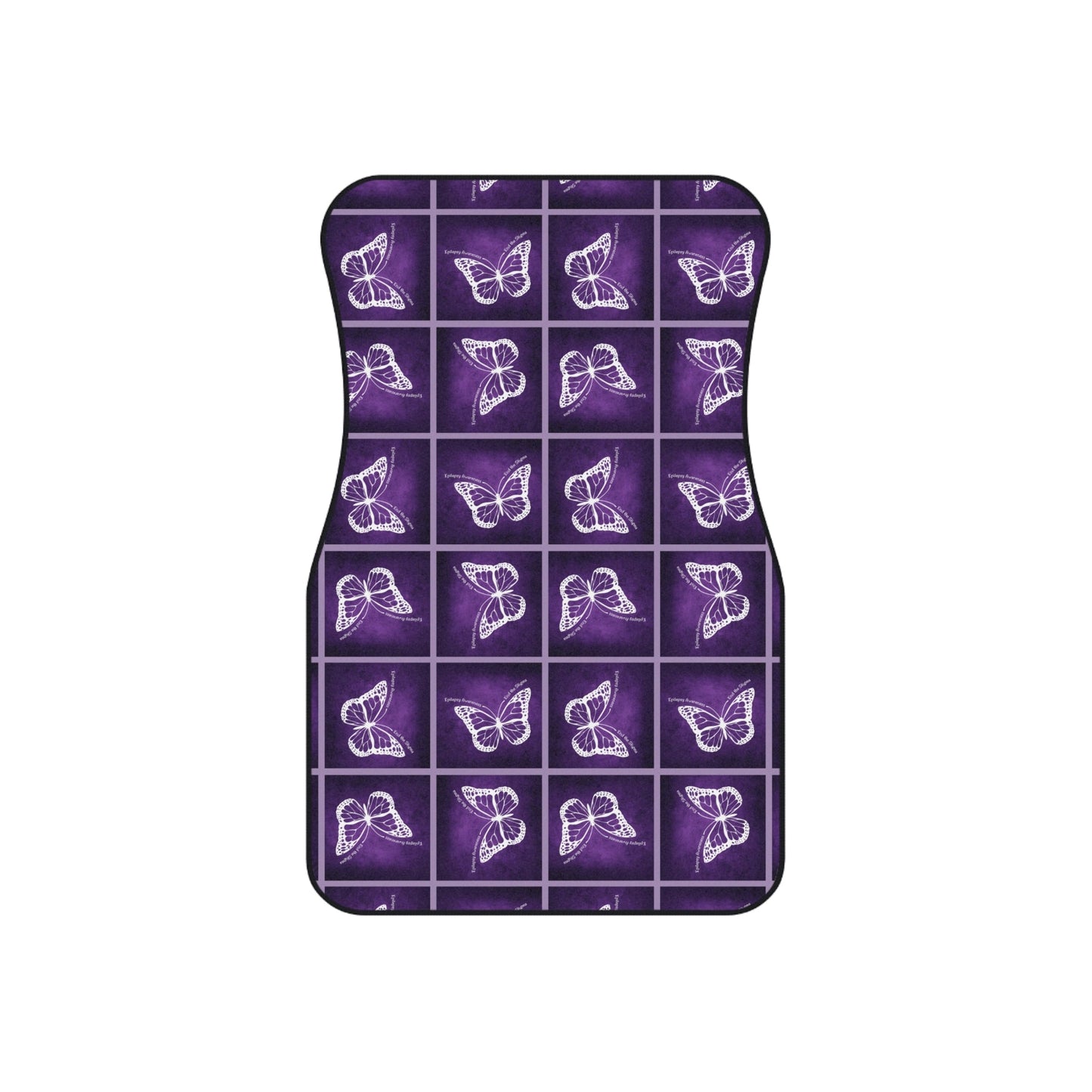 Epilepsy Butterfly Car Mats Set - Elegant Purple Floor Protection