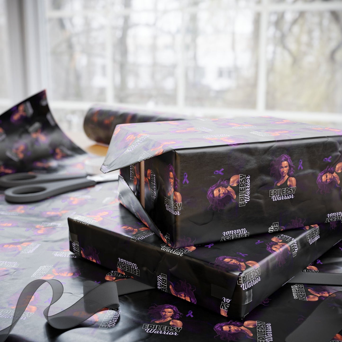Epilepsy Warrior Woman Wrapping Paper