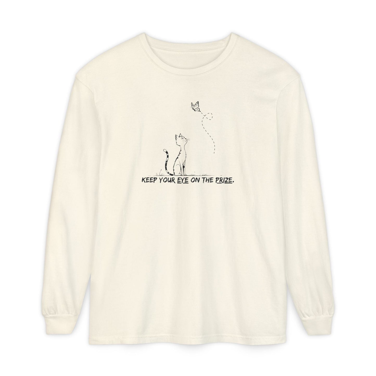 Eye-on-the-Prize Cat-Inspired Long-Sleeve Tee