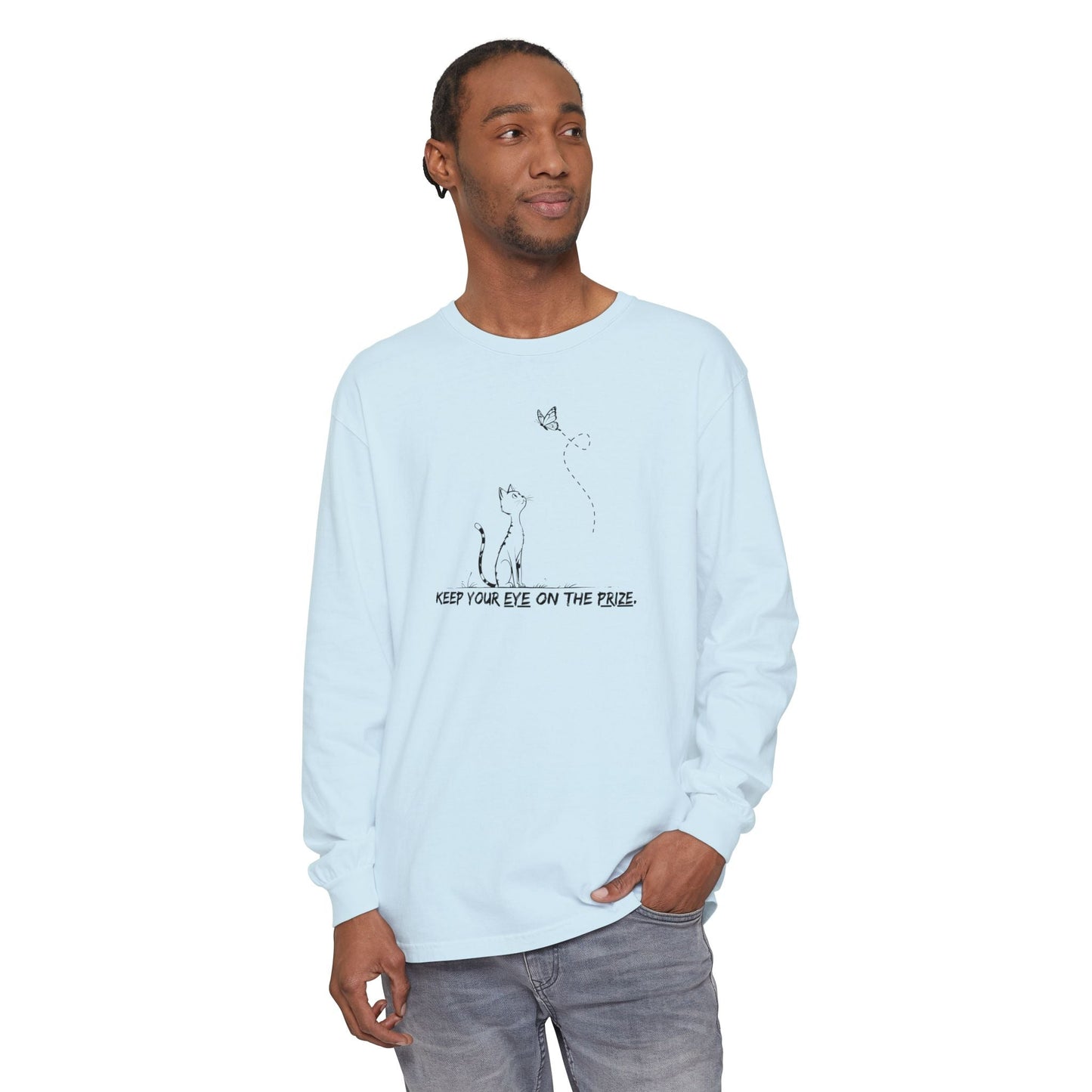 Eye-on-the-Prize Cat-Inspired Long-Sleeve Tee