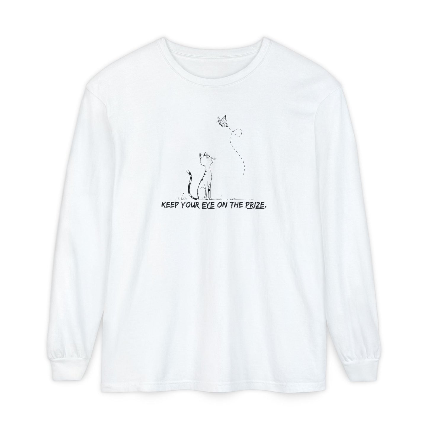 Eye-on-the-Prize Cat-Inspired Long-Sleeve Tee