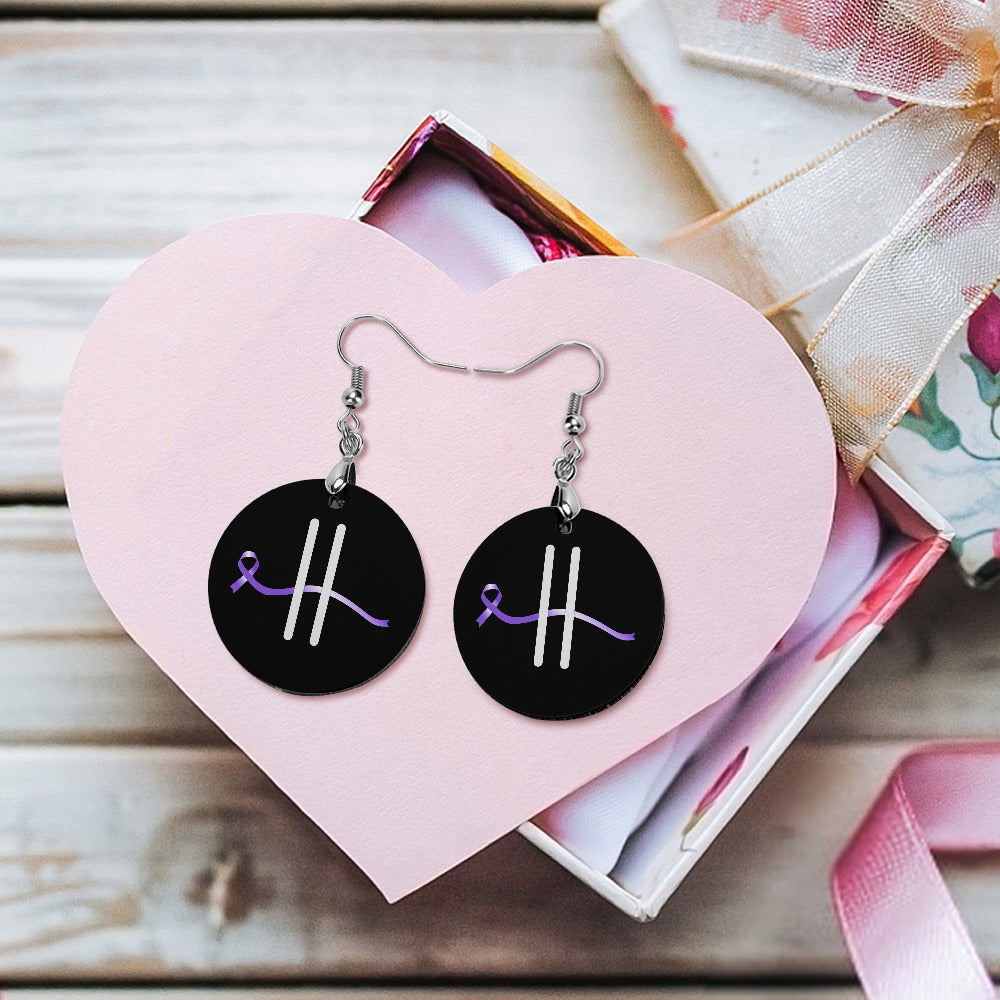 Pause & Purple Epilepsy Awareness Earrings