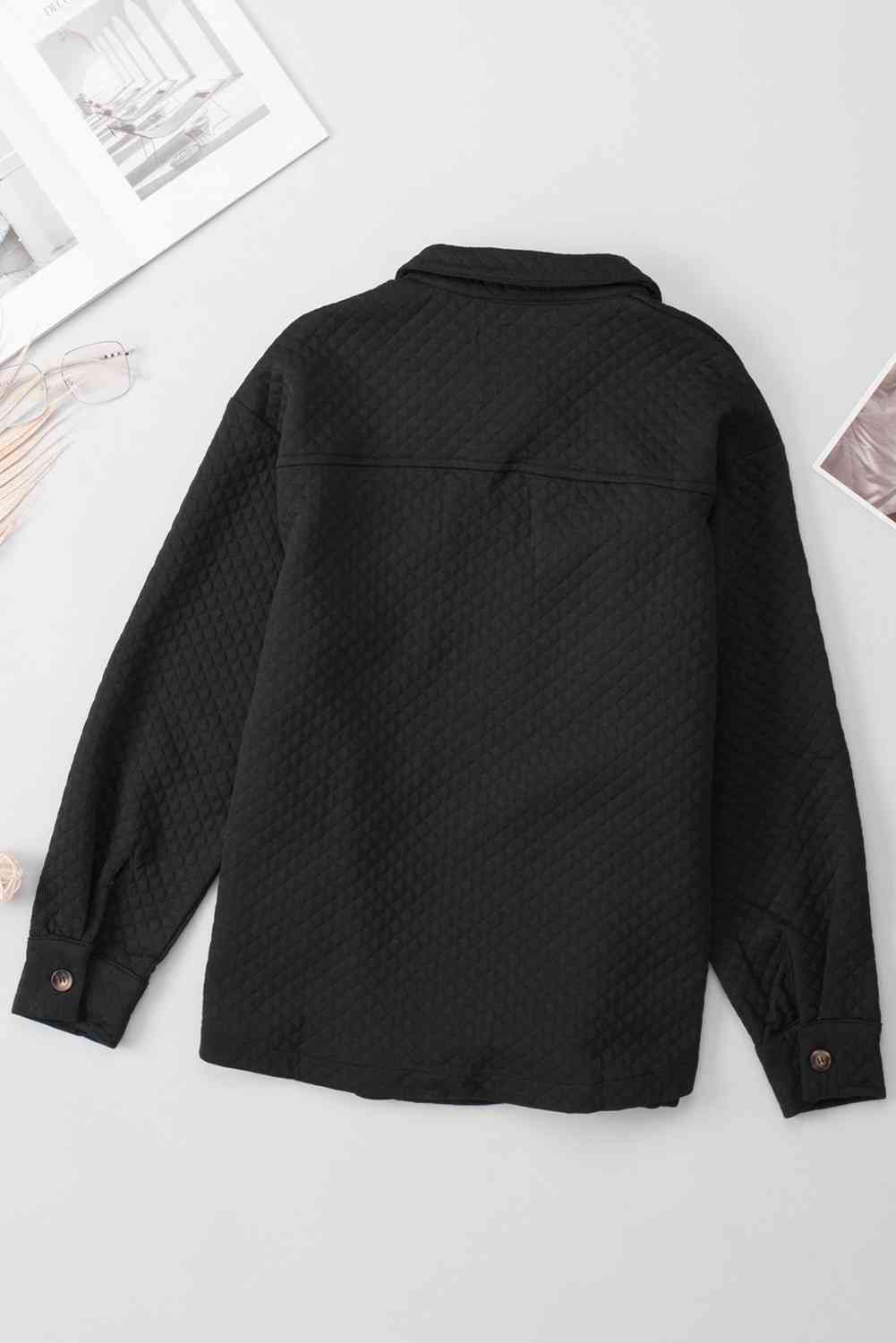 Comfortable Button-Down Collared Jacket Classic Lightweight Classic Design With Pockets