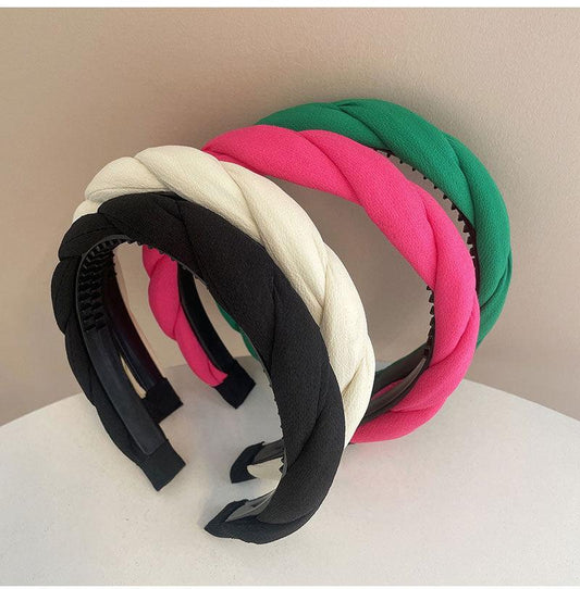 Fashion Hair Band Twist Solid Color Folds Pattern Hair Hoop Headbands Designer Hairband Gorgeous Hair Accessories For Women