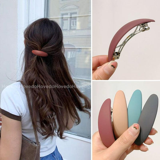 Fashion Matte Geometric Hair Clip Elegant Women Barrettes Hairpins Ponytail Holder Hairgrips Headwear Gorgeous Hair Accessories For Women