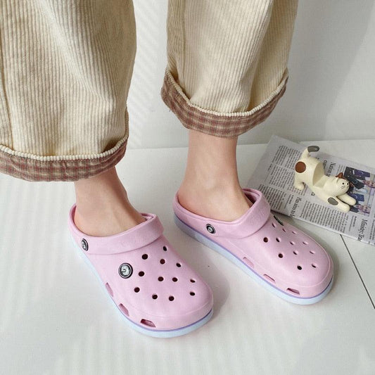 Fashion Sandal Clogs Women Slippers Soft Bottom Beach Sandals Women Clog Sandals Breathable Ankle-Wrap EVA Clogs Slippers For Women Fashion Comfortable Slip On Slides Shoes