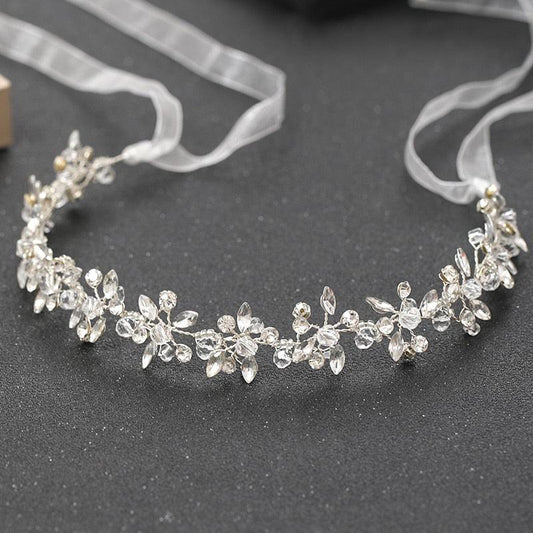 Fashion Silver Color Headbands For Handmade Crystal Rhinestone Tiaras Hairbands Wedding Gorgeous Hair Accessories For Women