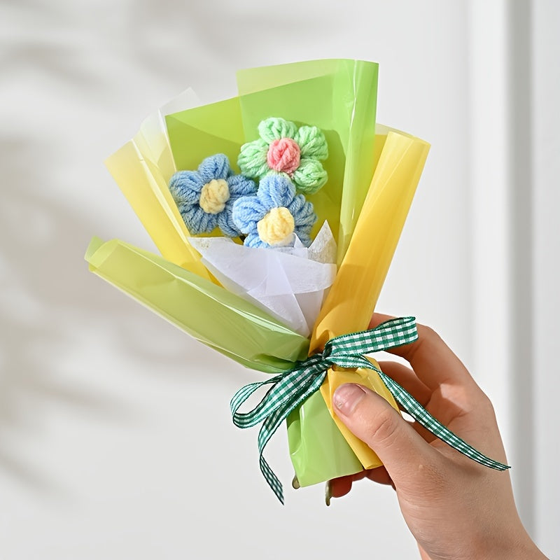 One Piece of a Creative Knitted Artificial Bouquet, Ideal for Gifts on Valentine'S Day And Mother'S Day, As Well As Small Christmas Presents And Home Decor Embellishments