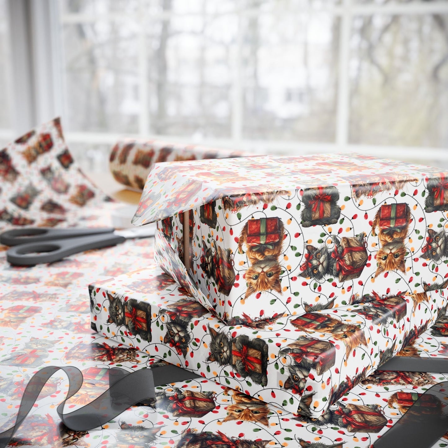 Festive Kitties Christmas Wrapping Paper