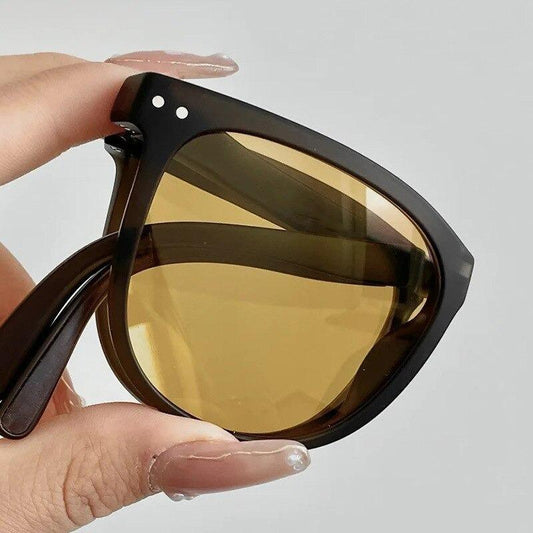 Folding Sunglasses For Women Vintage Eyewear for Women/Men Polarized Glasses For Women Designer Sunglasses For Men  UV Protection Outdoor Glasses Ultra-Lightweight Comfort Frame