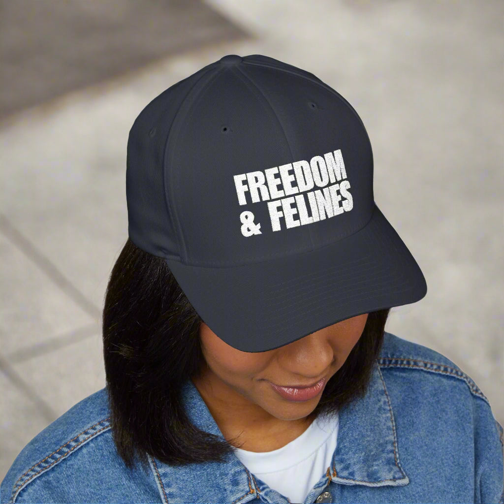 Freedom & Felines Camo Embroidered Hat