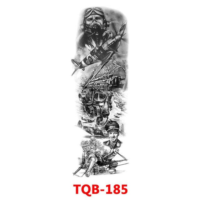 Full Arm Large Size Sleeve Temporary Sticker Dragon Tattoo Waterproof Body Art Realistic 3D Design For Mens