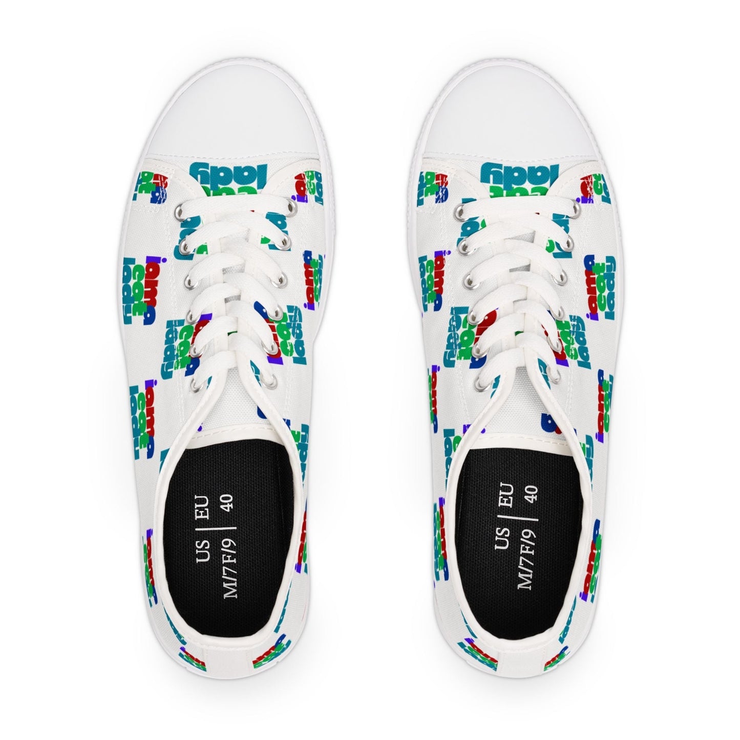 Fun Cat Lady Women's Low-Top Sneakers