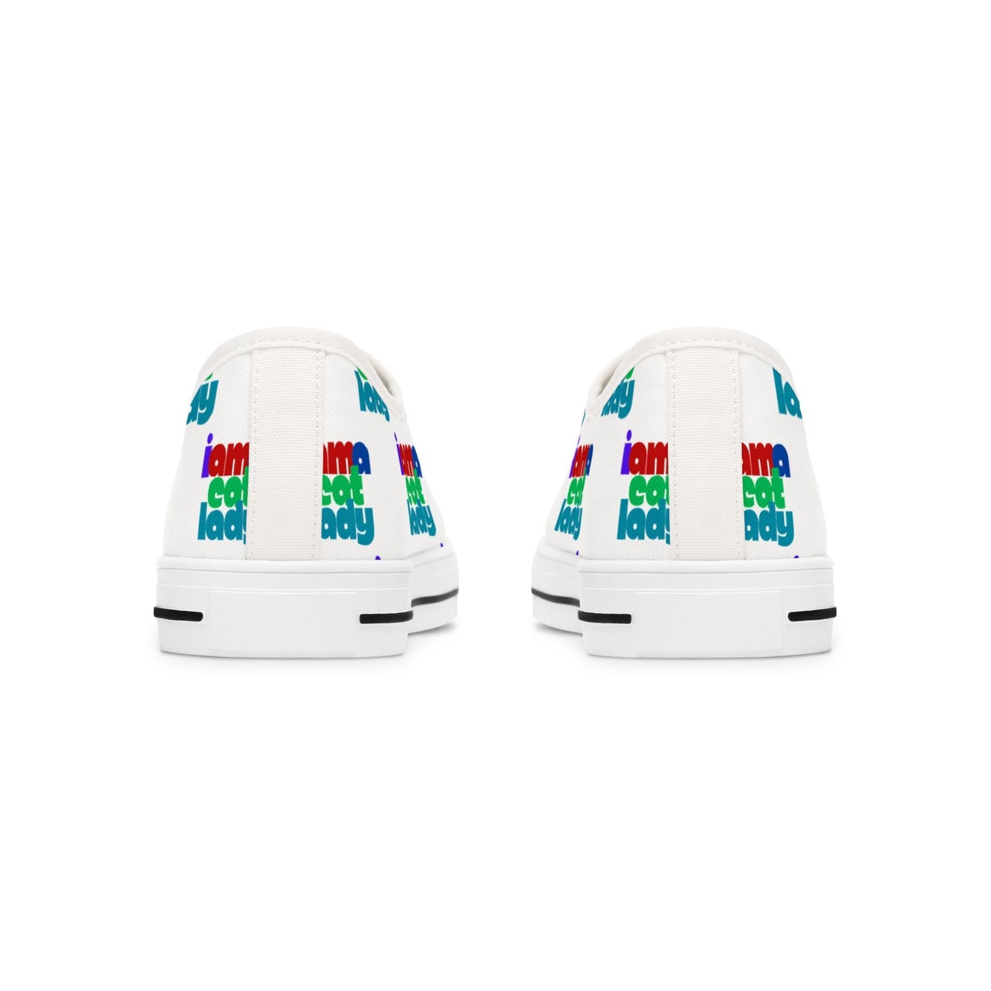 Fun Cat Lady Women's Low-Top Sneakers