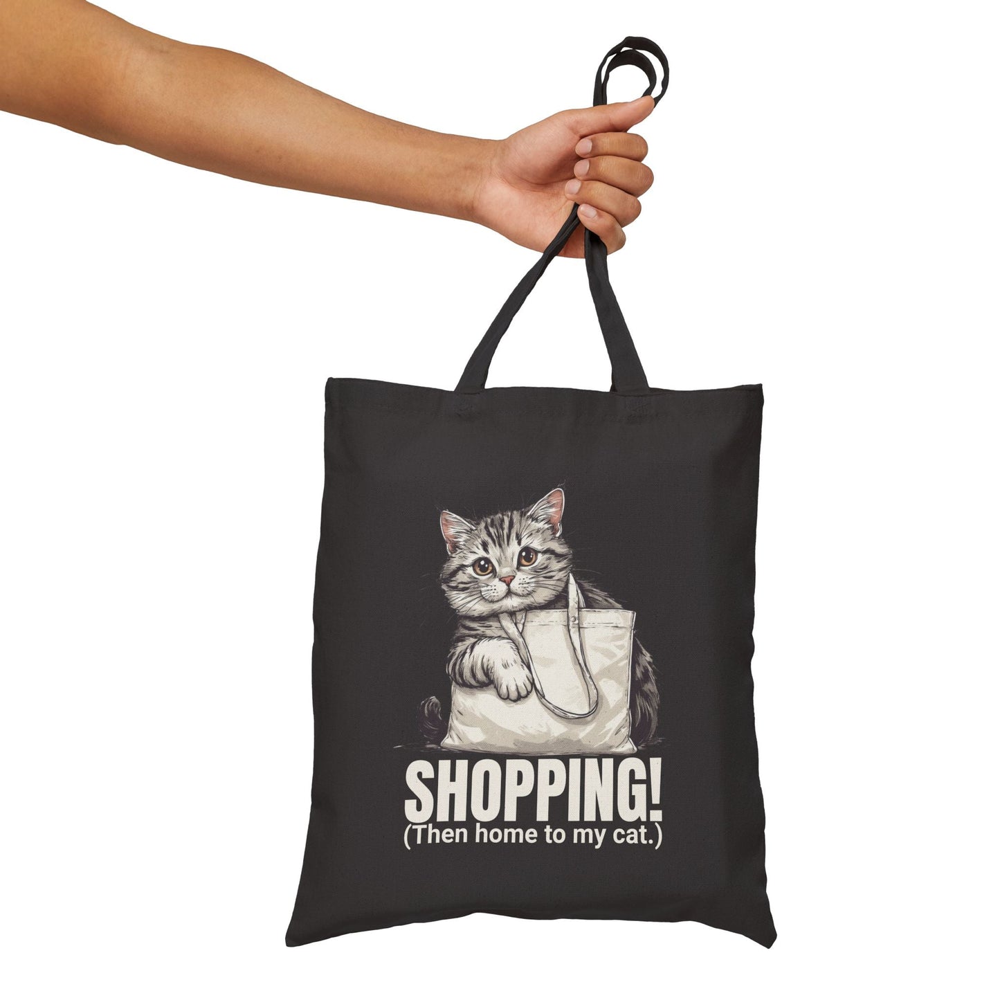 Funny Cat Shopping Tote Bag