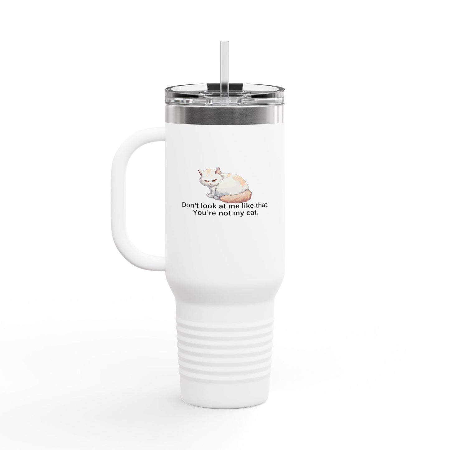Funny Insulated Travel Mug - 40oz Cat Humor