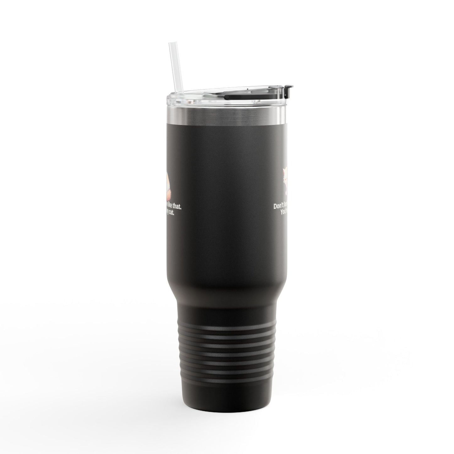Funny Insulated Travel Mug - 40oz Cat Humor
