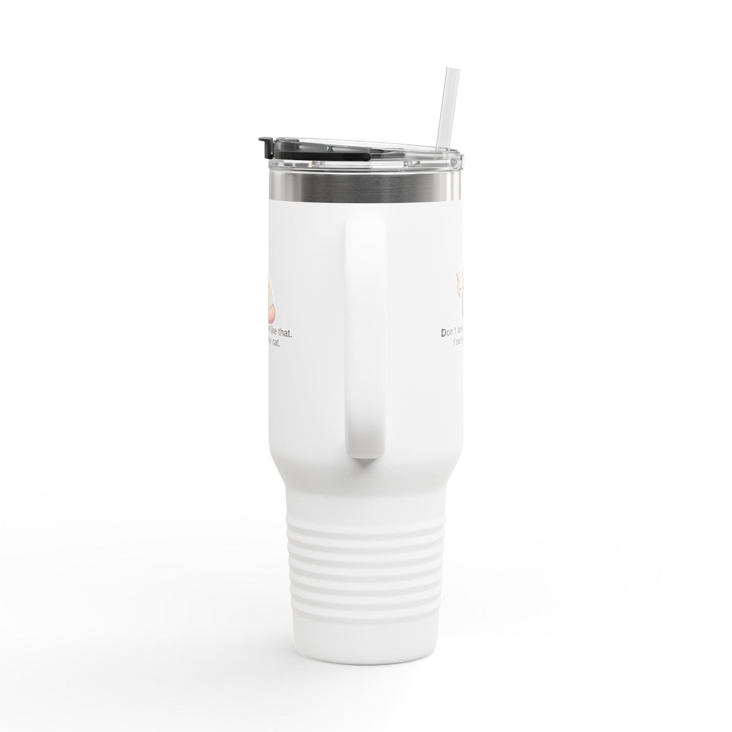 Funny Insulated Travel Mug - 40oz Cat Humor