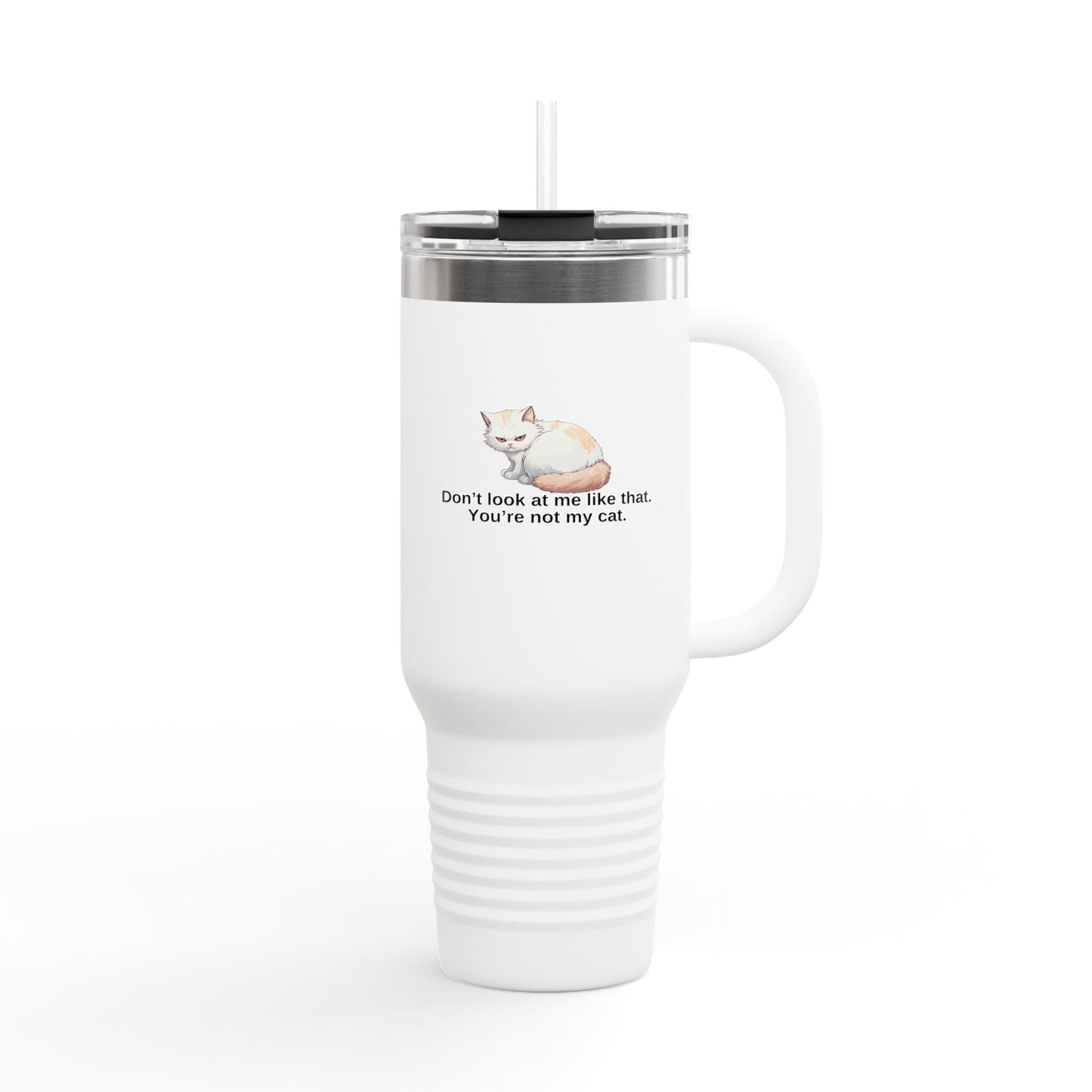 Funny Insulated Travel Mug - 40oz Cat Humor