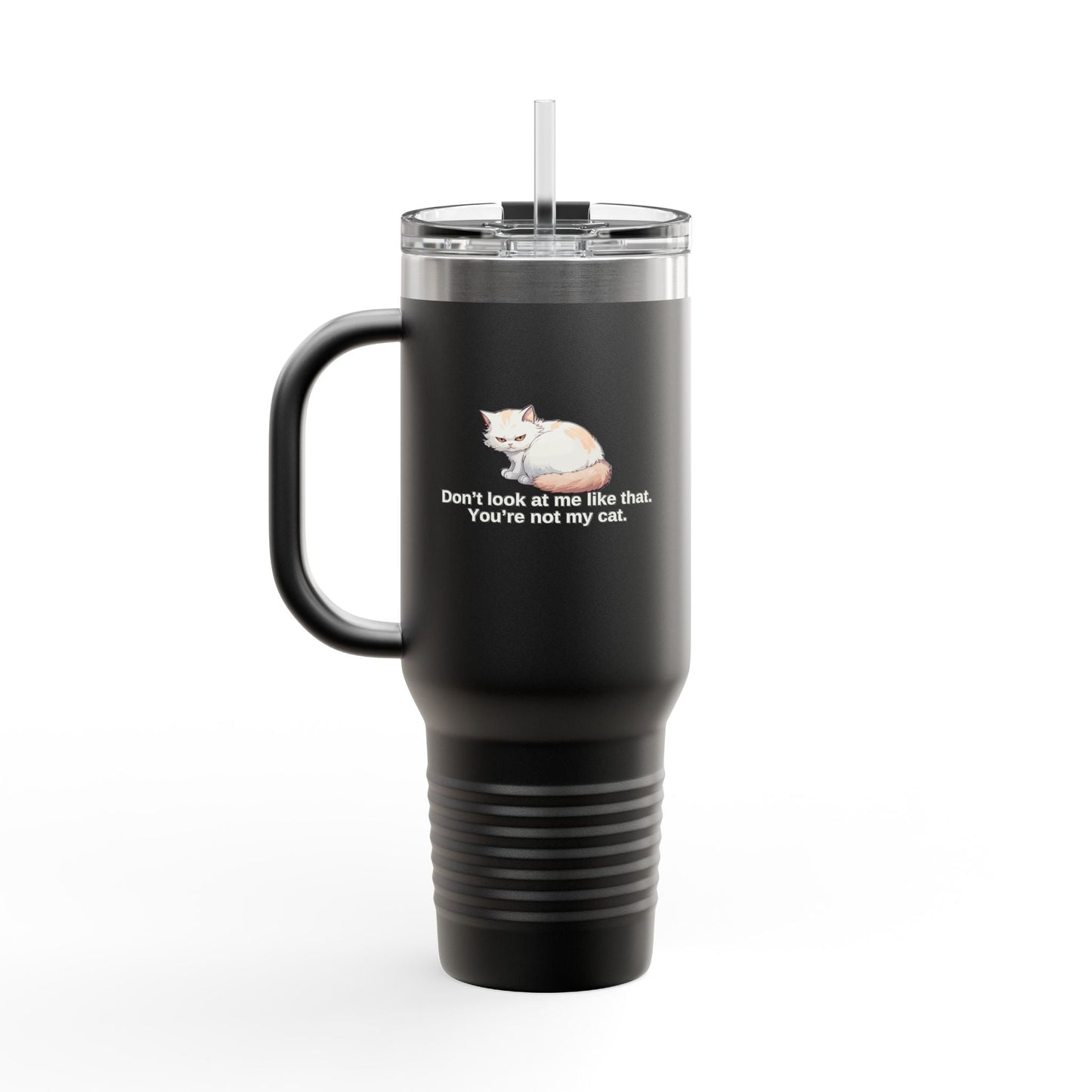 Funny Insulated Travel Mug - 40oz Cat Humor