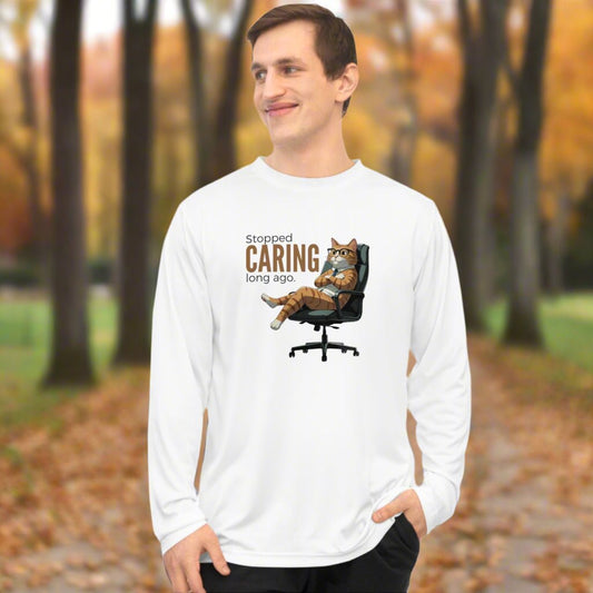 Funny Office Cat Unisex Performance Long-Sleeve Shirt
