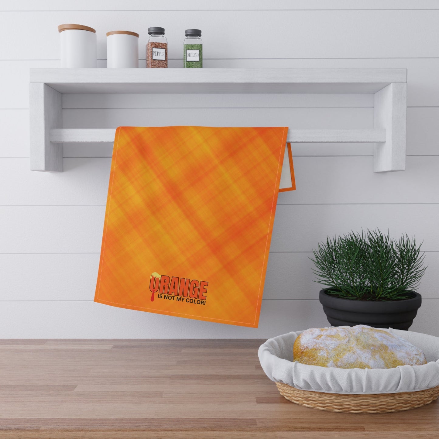 Orange Is Not My Color Tea Towel | Funny Kitchen Towel
