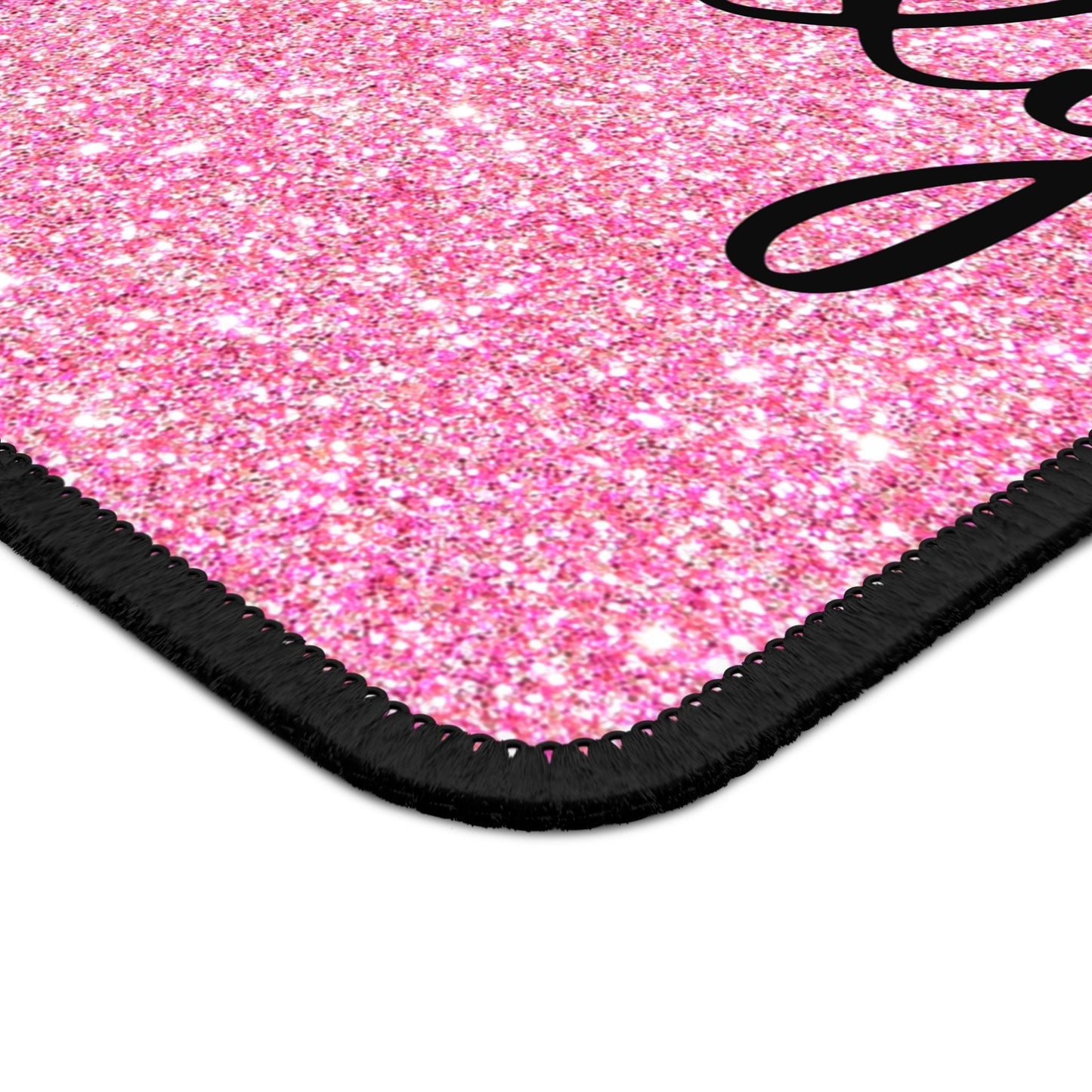 Glittery Cat Lady Gaming Mouse Pad for Cat Lovers and Gamers