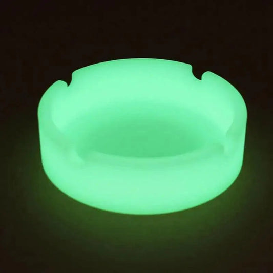 Glow In The Dark Ashtray For Smoking Cigarette Silicone Luminous Unique Design Rubber Soft Fluorescent Ashtrays