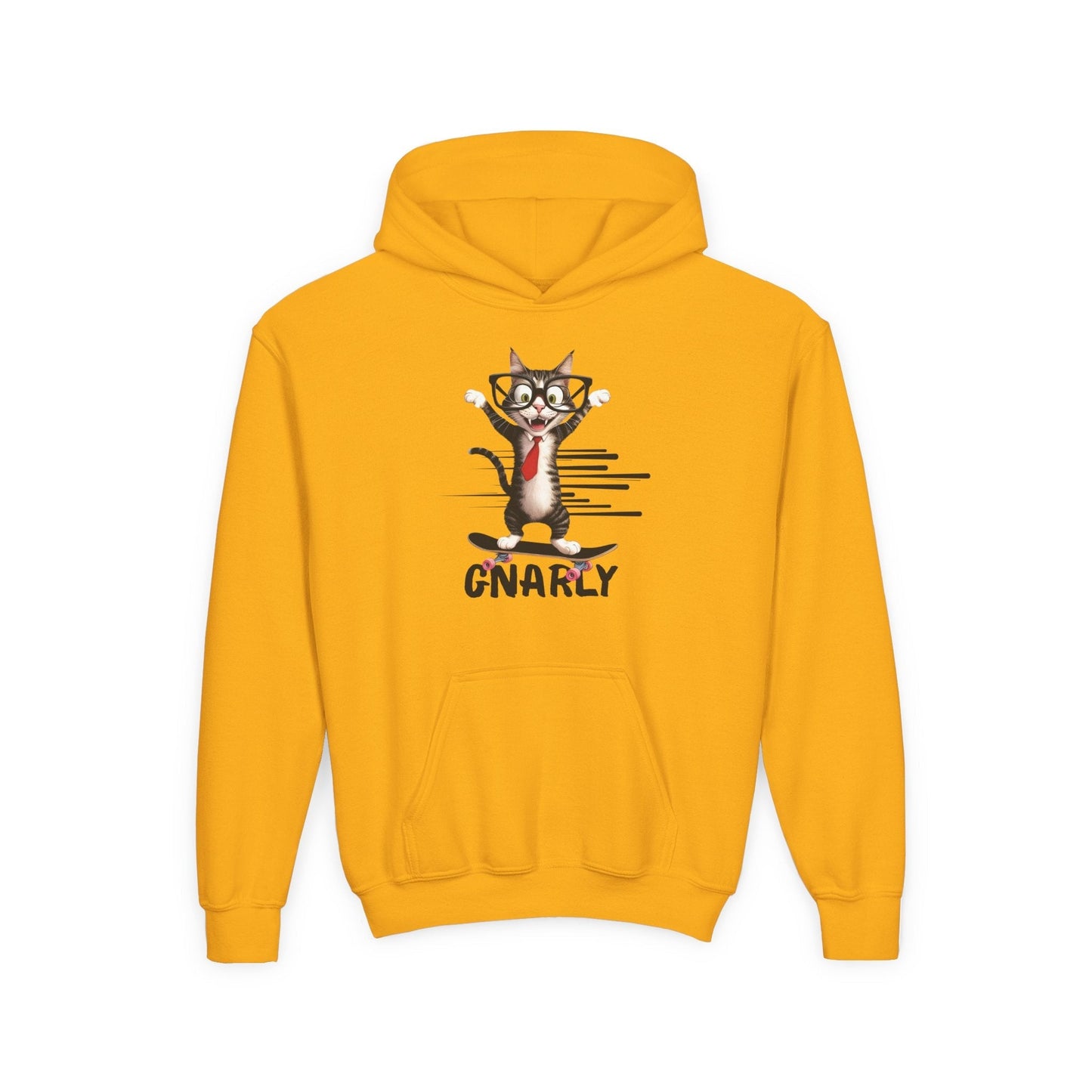 Gnarly Cat Youth Hoodie - Cool & Fun Sweatshirt for Kids