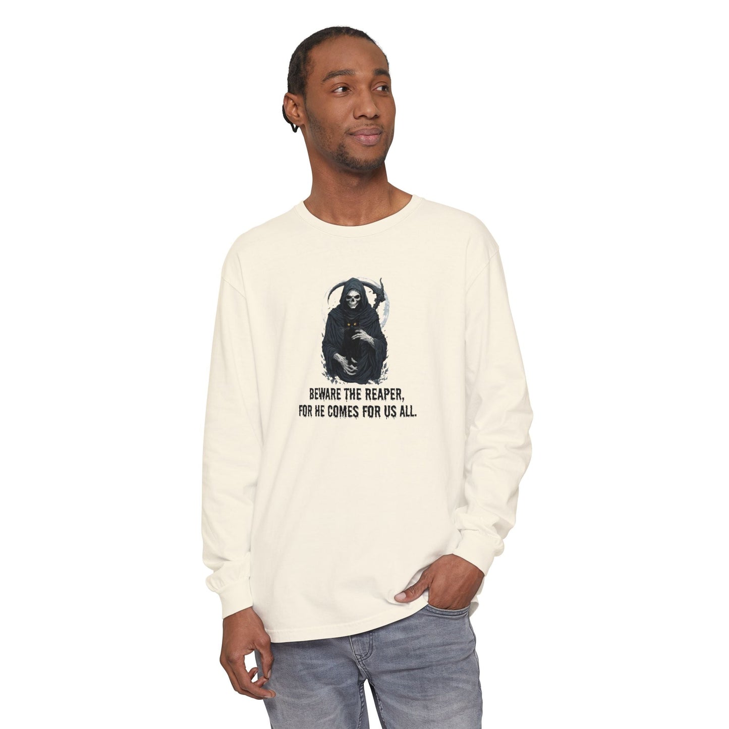 Grim Reaper Cat — Long Sleeve Tee