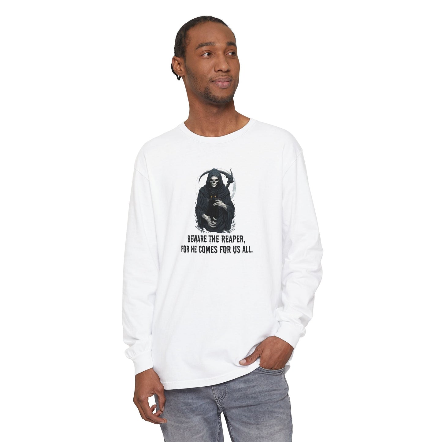 Grim Reaper Cat — Long Sleeve Tee