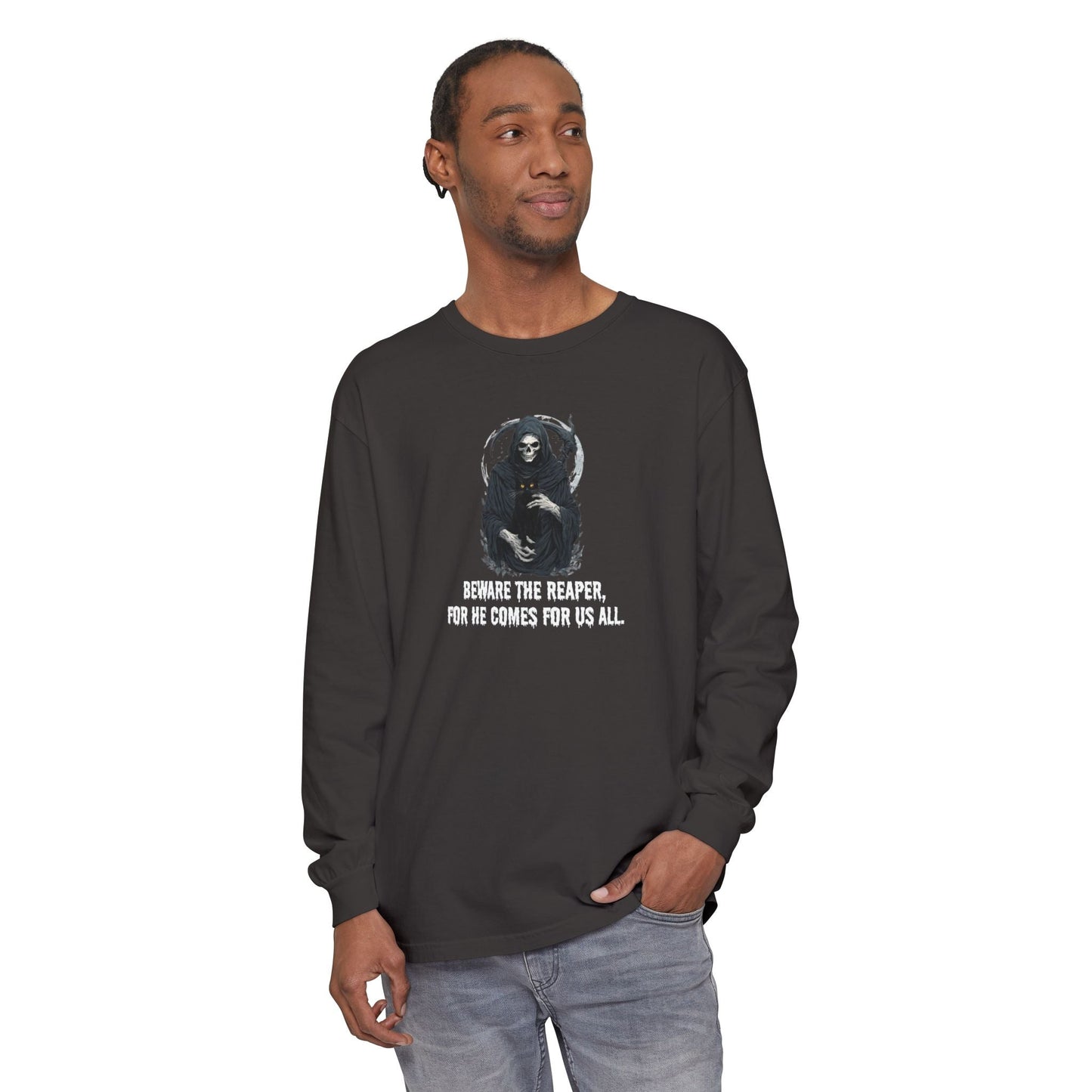 Grim Reaper Cat — Long Sleeve Tee